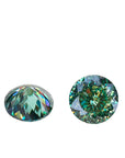 Portuguese Cut Round Green Moissanite Stones Boutique CZ