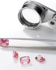 Pink Emerald Cut Moissanite Stones by Boutique CZ