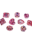 Pink Emerald Cut Moissanite Stones