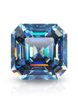 Blue Asscher Cut Moissanite Stones - Boutique CZ