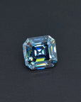 Blue Asscher Cut Moissanite Stones - Boutique CZ