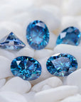 Blue Oval Cut Moissanite Loose Stones - Boutique CZ