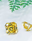 Canary Yellow Asscher Cut Moissanite Stones - Boutique CZ
