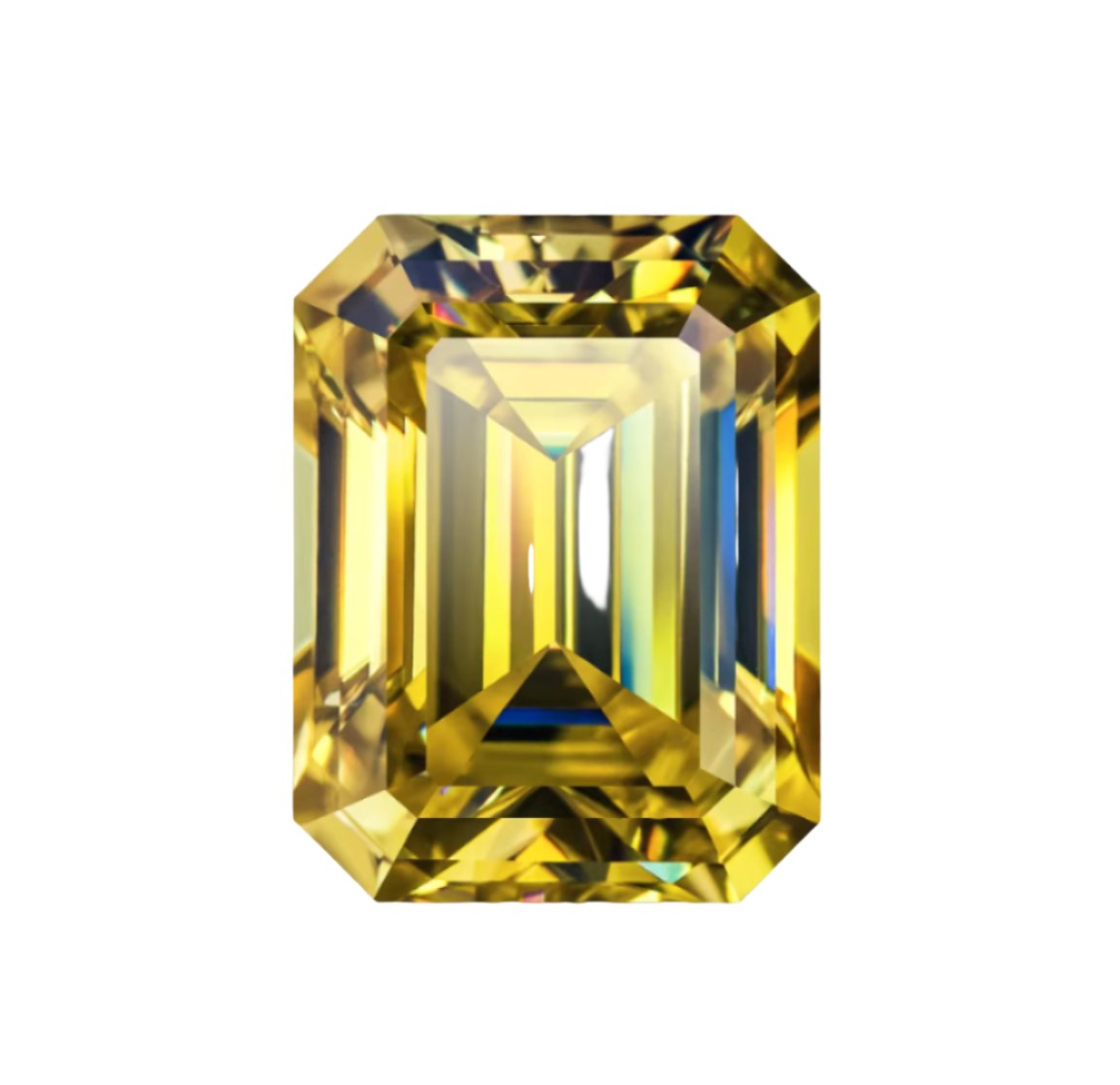 Canary Yellow Emerald Cut Moissanite Stones - Boutique CZ