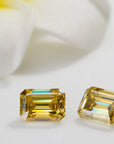 Canary Yellow Emerald Cut Moissanite Stones - Boutique CZ