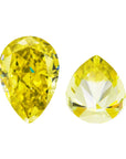 Canary Yellow Pear Cut Crushed Ice Moissanite Stones - Boutique CZ