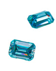 Cyan Blue Emerald Cut Moissanite Stones - Boutique CZ