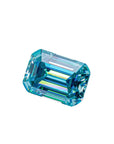 Cyan Blue Emerald Cut Moissanite Stones - Boutique CZ