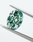 Cyan Blue Oval Cut Moissanite Loose Stones - Boutique CZ