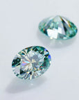 Cyan Blue Oval Cut Moissanite Loose Stones - Boutique CZ