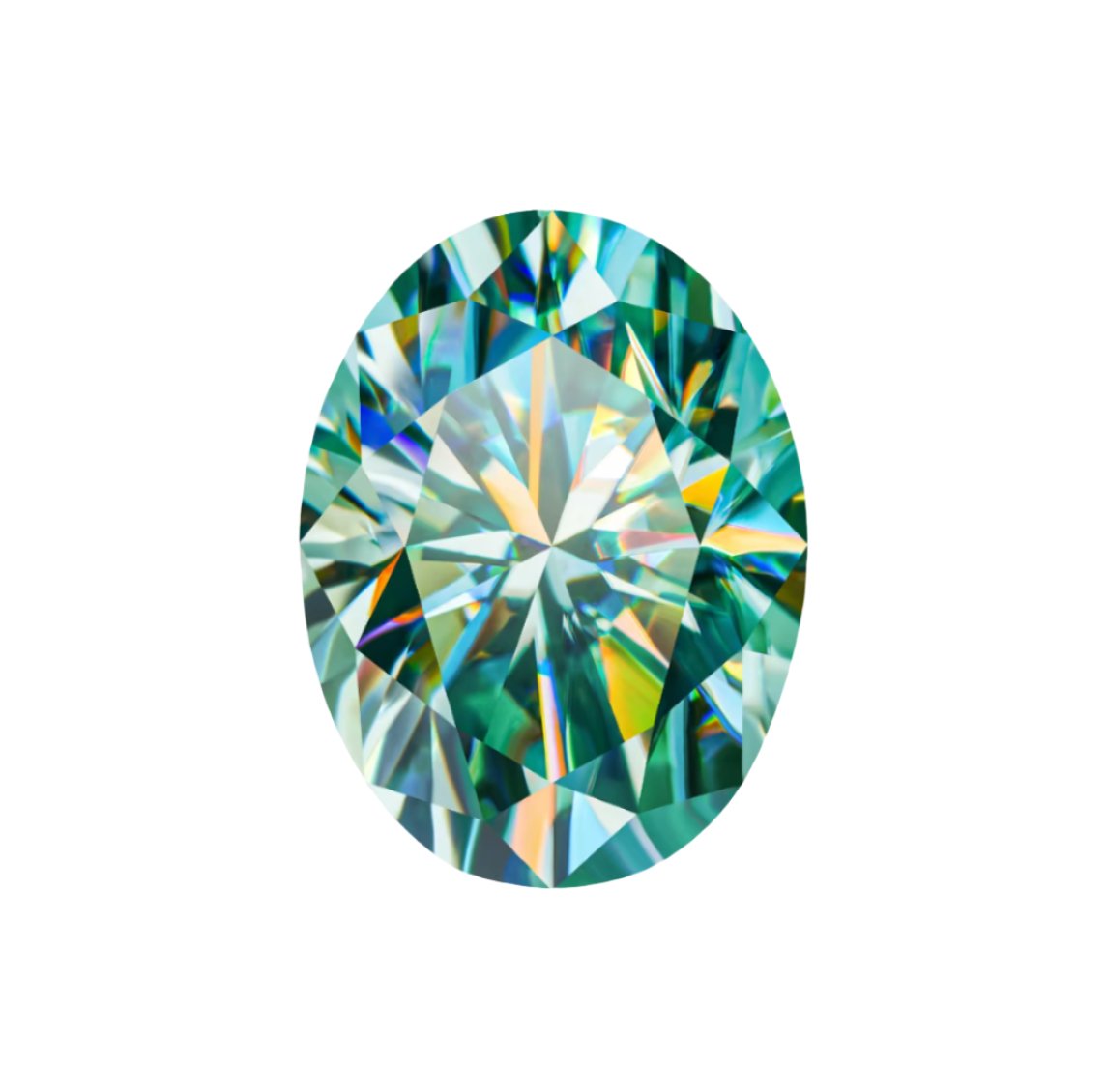 Cyan Blue Oval Cut Moissanite Loose Stones - Boutique CZ