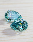 Cyan Blue Pear Cut Moissanite Stones - Boutique CZ