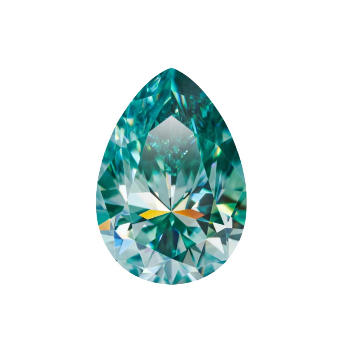 Cyan Blue Pear Cut Moissanite Stones - Boutique CZ