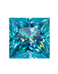 Cyan Blue Princess Cut Moissanite - Boutique CZ