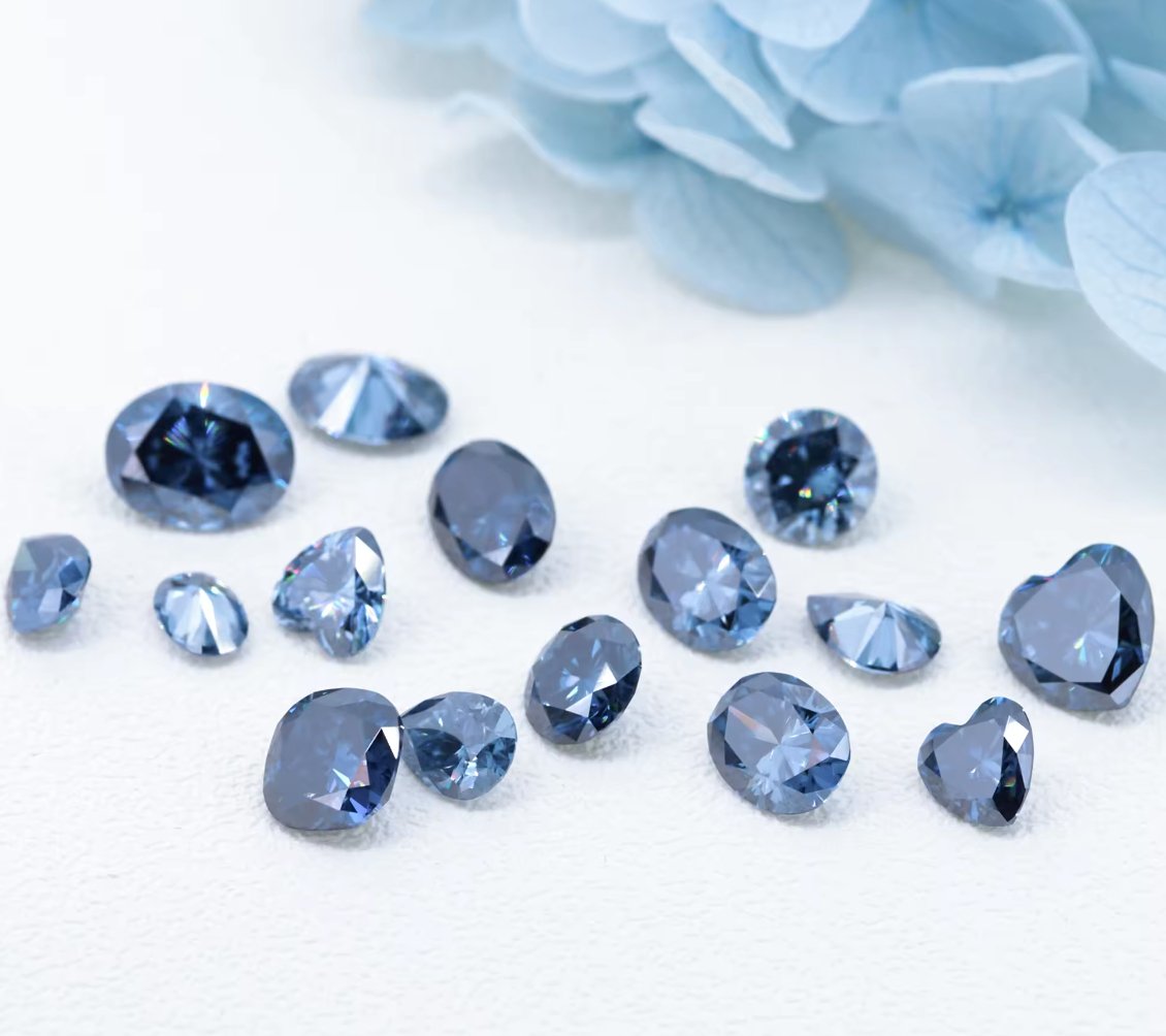 Deep Blue Oval Cut Moissanite Loose Stones - Boutique CZ
