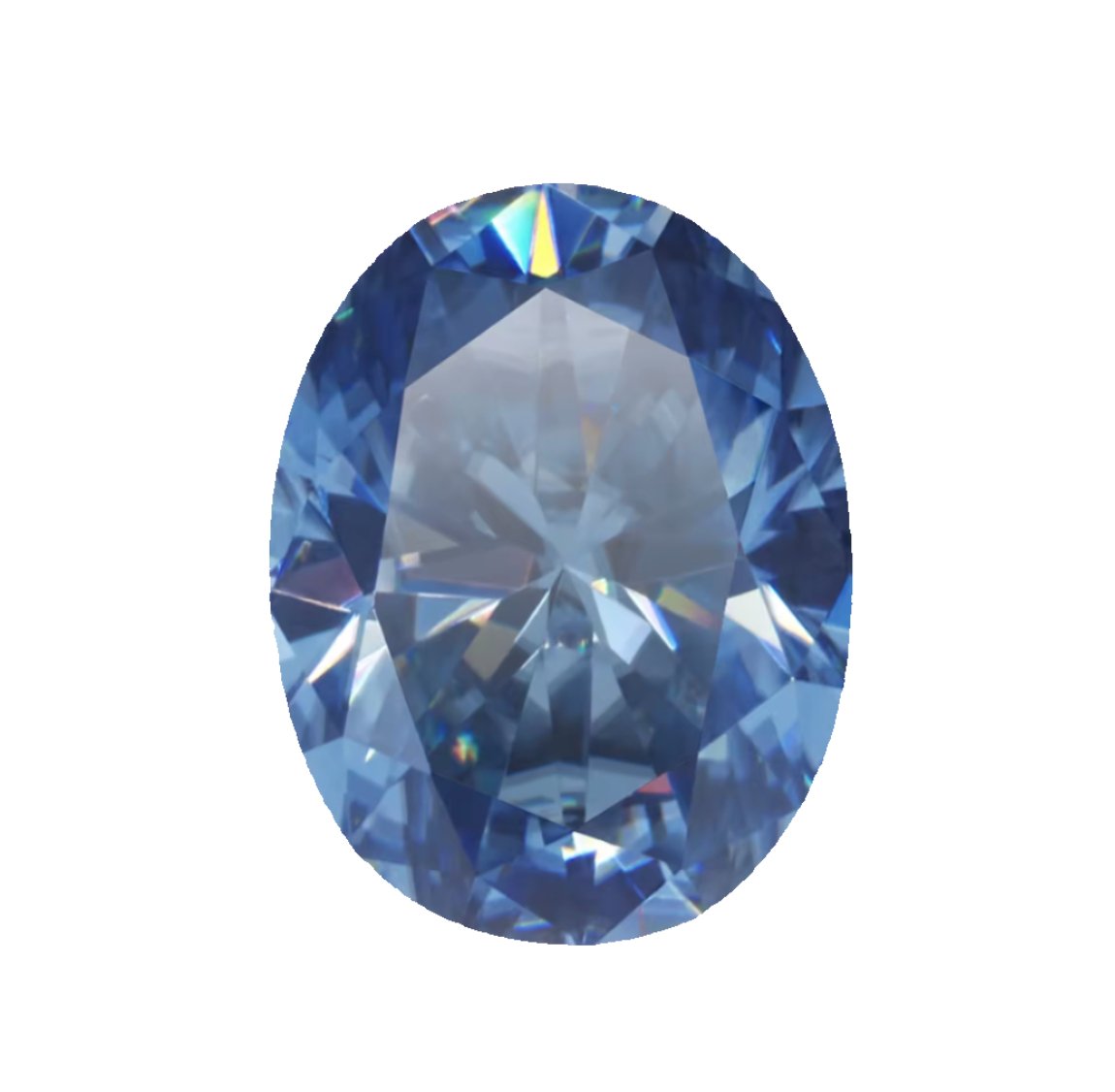 Deep Blue Oval Cut Moissanite Loose Stones - Boutique CZ