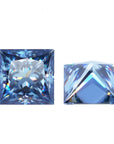 Deep Blue Princess Cut Moissanite Stones - Boutique CZ