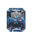 Deep Blue Radiant Cut Moissanite Stones - Boutique CZ