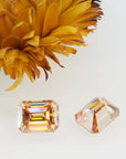 Deep Champagne Emerald Cut Moissanite Stones - Boutique CZ