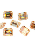 Deep Champagne Emerald Cut Moissanite Stones - Boutique CZ