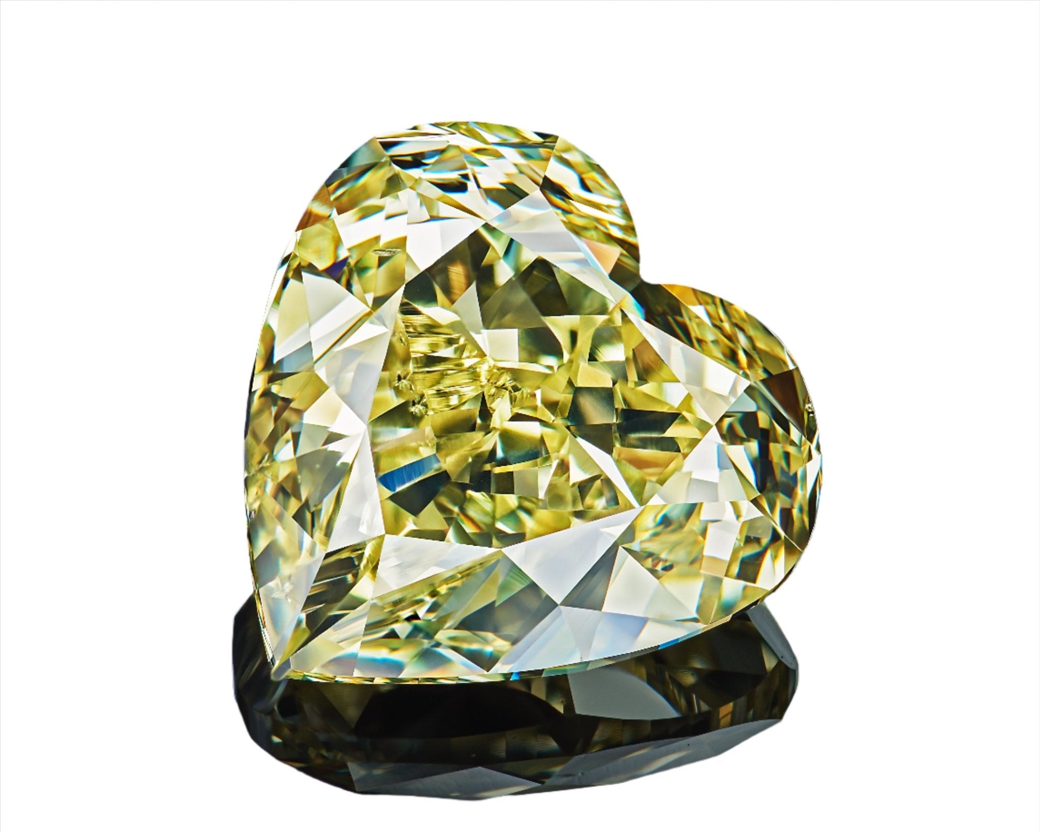 Fancy Canary Yellow Heart Cut Moissanite Stones - Boutique CZ