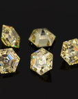 Fancy Canary Yellow Hexagon Cut Moissanite Stones - Boutique CZ