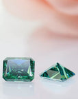 Fancy Green Radiant Cut Moissanite Stones - Boutique CZ