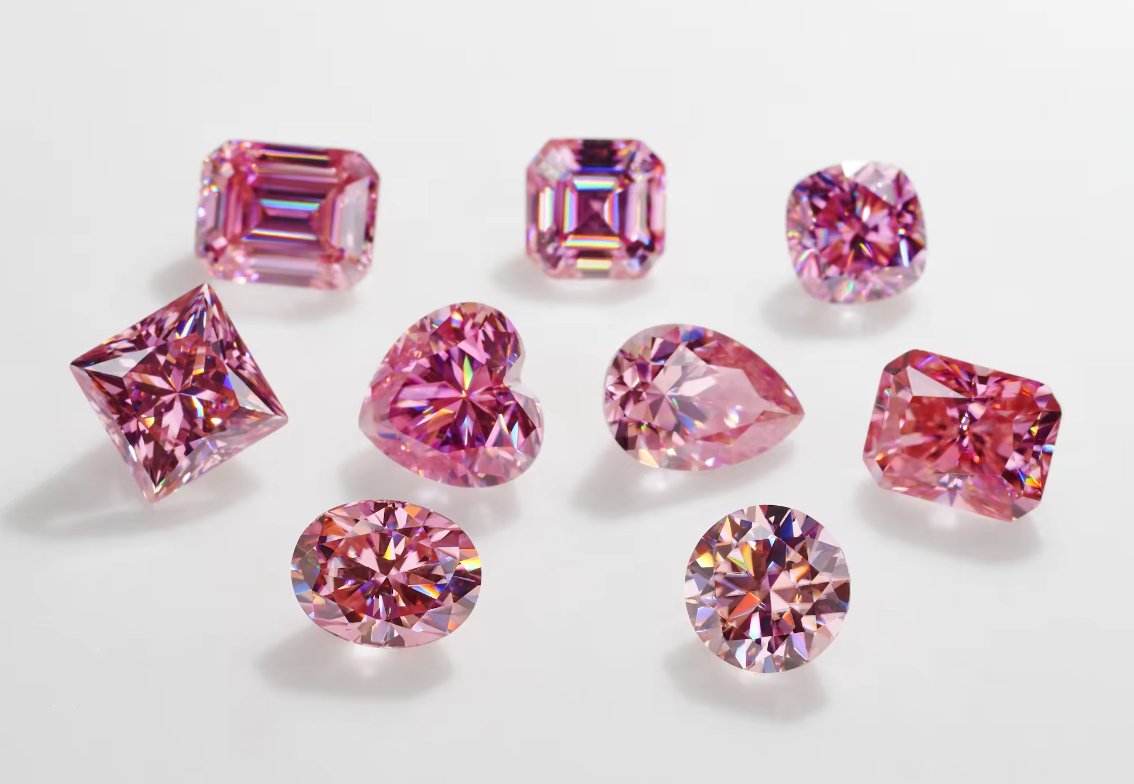 Fancy Pink Heart Cut Moissanite Stones - Boutique CZ