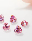 Fancy Pink Heart Cut Moissanite Stones - Boutique CZ