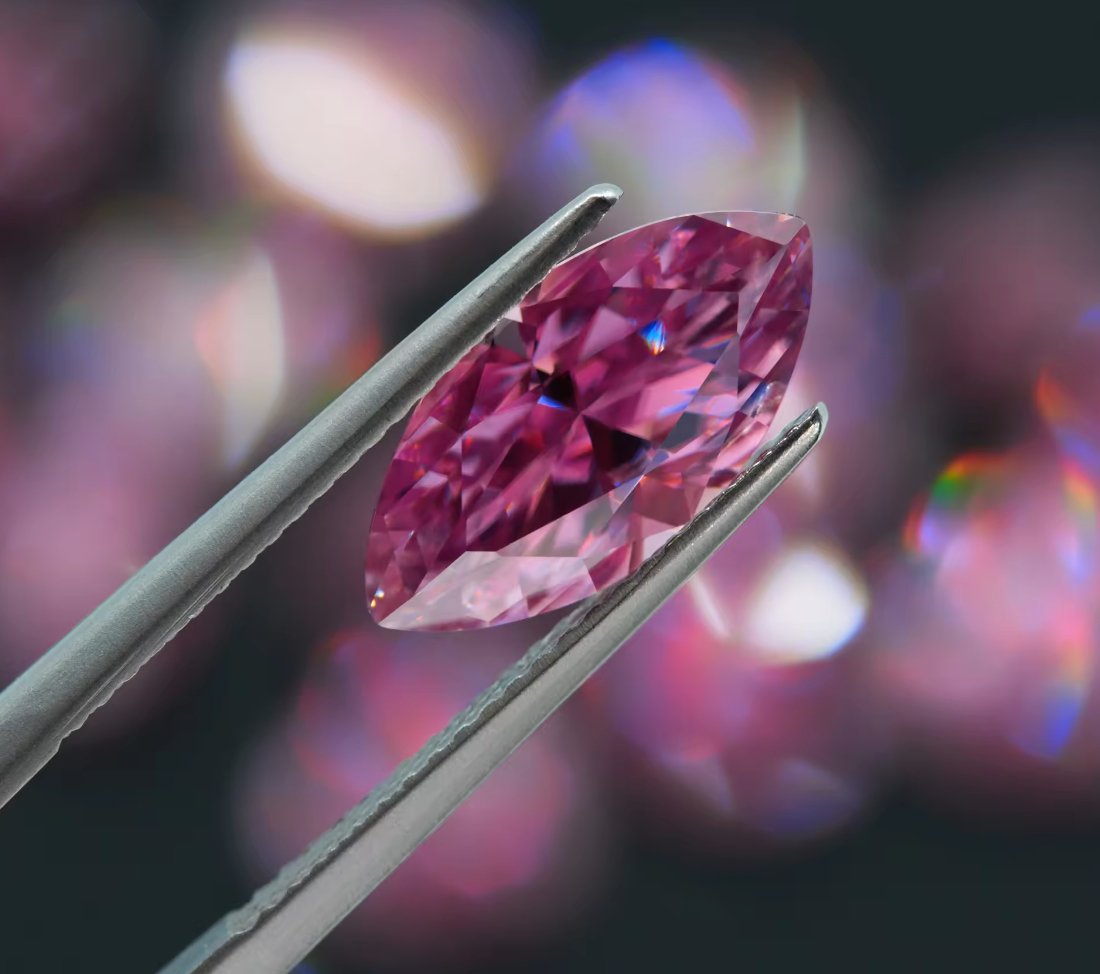 Fancy Pink Marquise Cut Moissanite Loose Stones - Boutique CZ