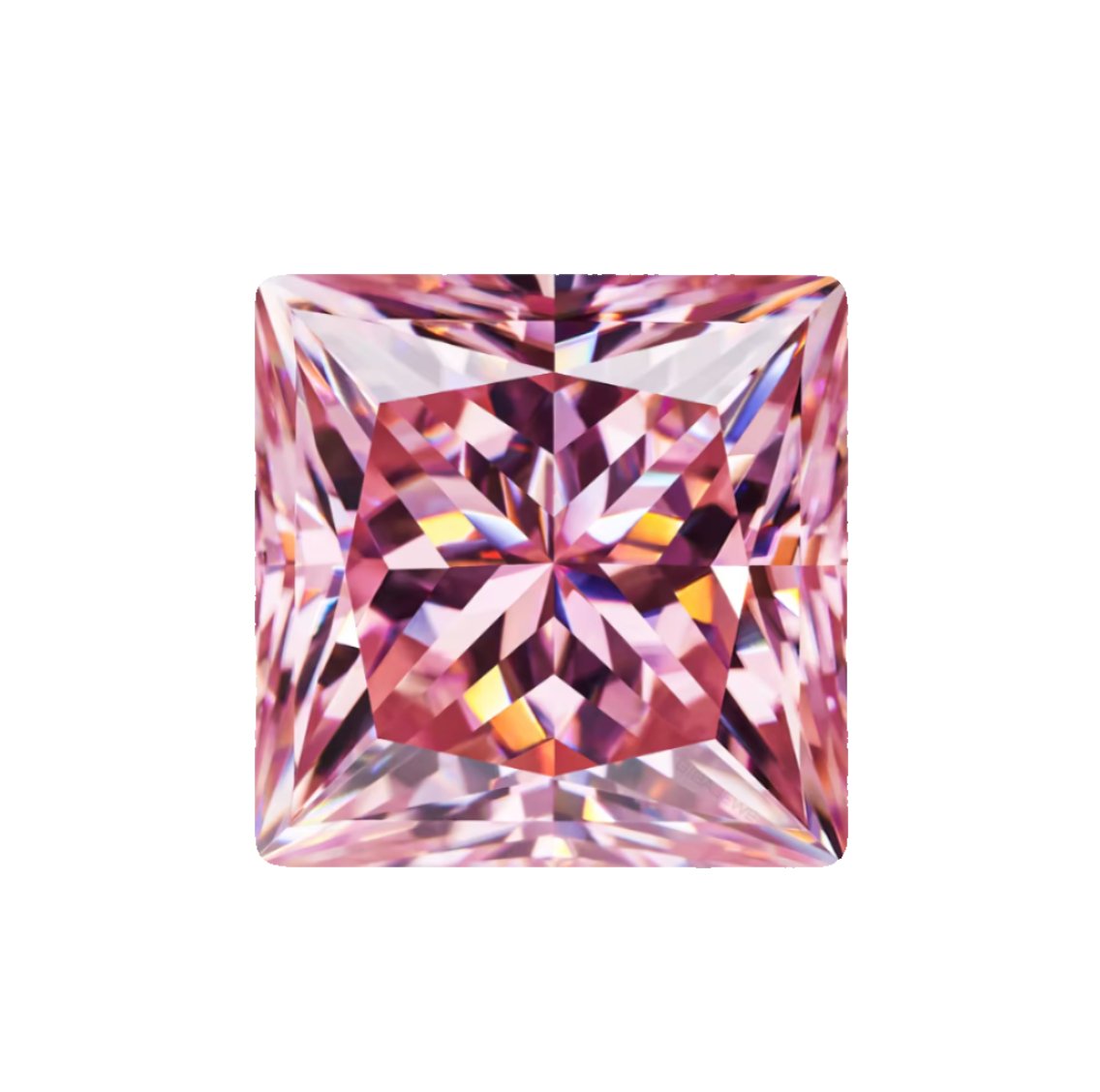 Fancy Pink Princess Cut Moissanite Stones - Boutique CZ