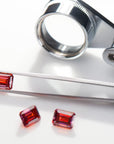 Fancy Red Emerald Cut Moissanite Stones - Boutique CZ