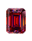 Fancy Red Emerald Cut Moissanite Stones - Boutique CZ