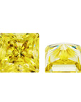 Fancy Yellow Crushed Ice Princess Cut Moissanite Stones - Boutique CZ