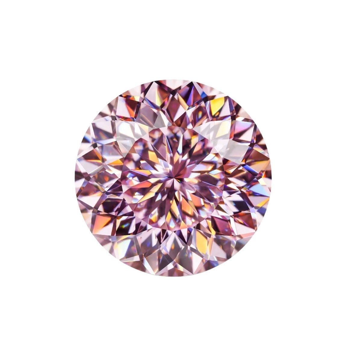 Portuguese Cut Round Pink Moissanite Stones - Boutique Pavè