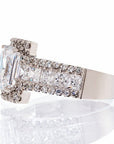 Radiant Cut Cubic Zirconia Engagement Ring In Sterling Silver - Boutique CZ