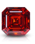 Red Asscher Cut Moissanite Stones - Boutique CZ