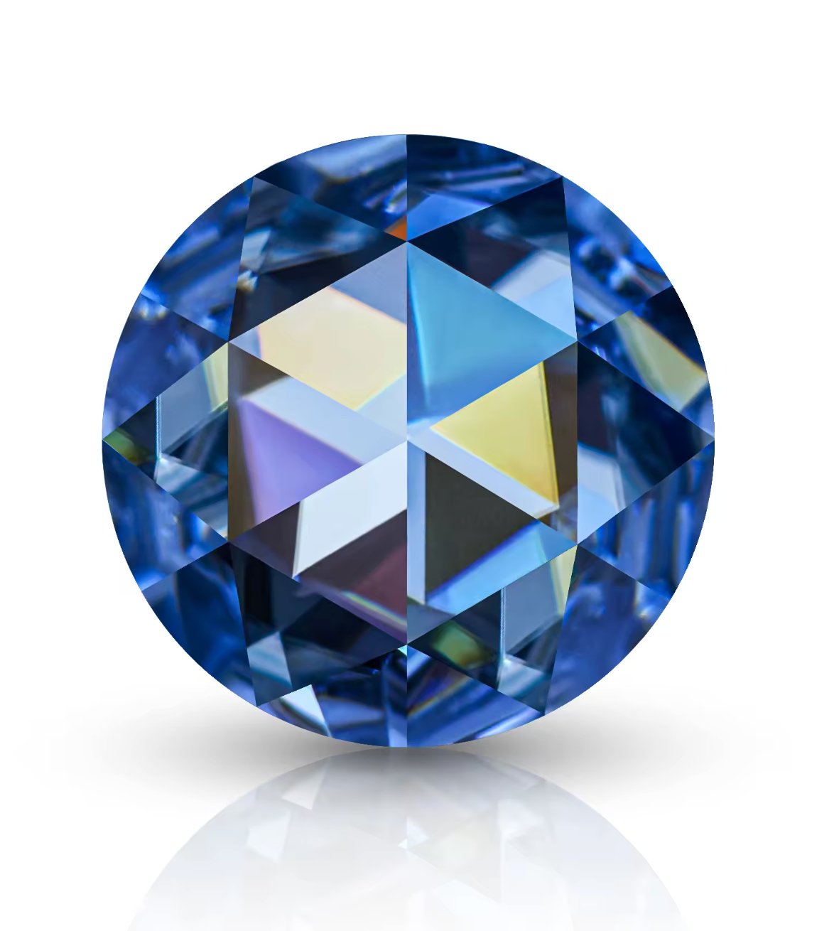 Rose Cut Dark Blue Moissanite Stones - Boutique Pavè