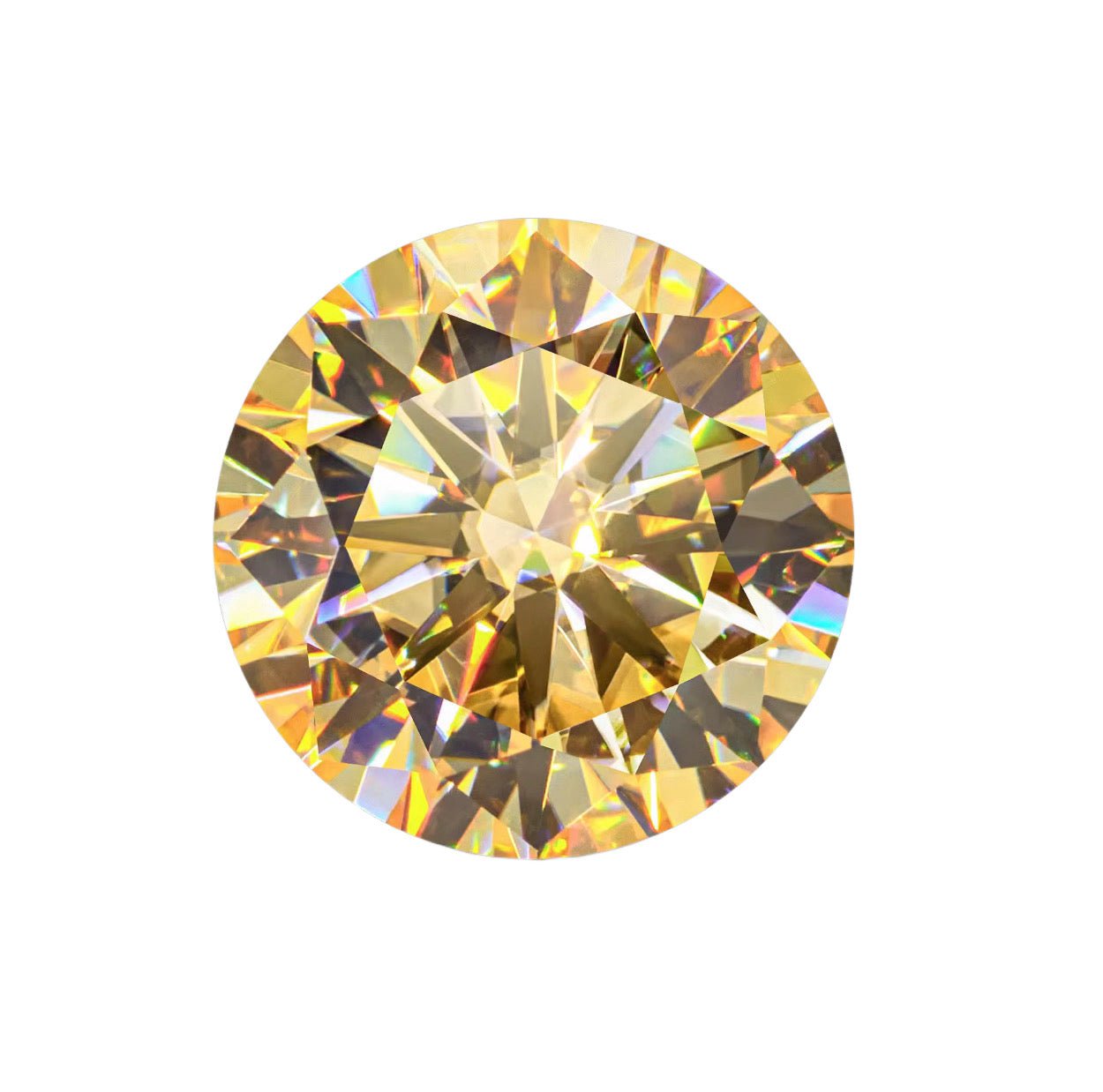 Round Cut Champagne Moissanite Stones - Boutique Pavè