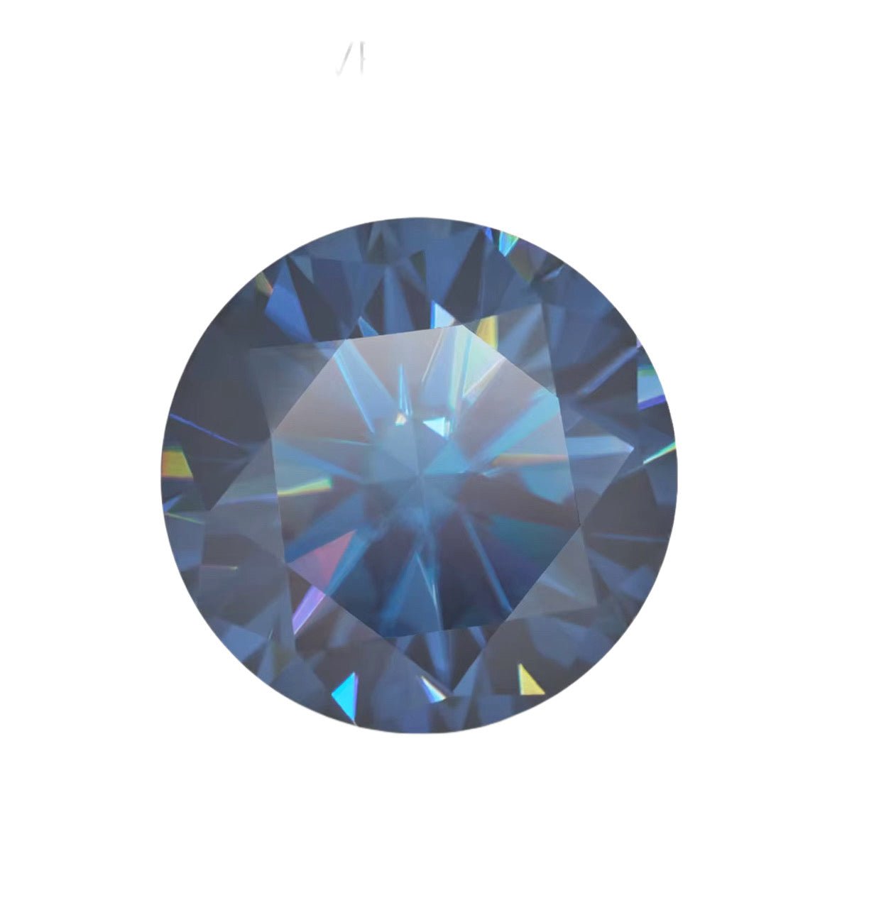 Round Cut Dark Blue Moissanite Stones - Boutique Pavè
