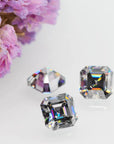 Smoke Gray Asscher Cut Moissanite Stones - Boutique CZ