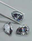 Smokey Gray Pear Cut Moissanite Stones - Boutique CZ