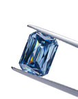 Unique Criss Cut Blue Moissanite Stones - Boutique CZ