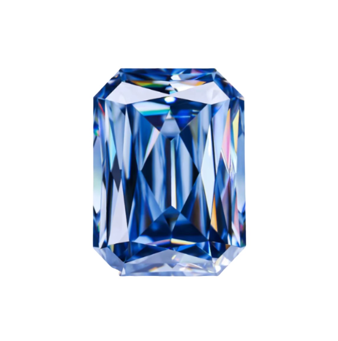 Unique Criss Cut Blue Moissanite Stones - Boutique CZ