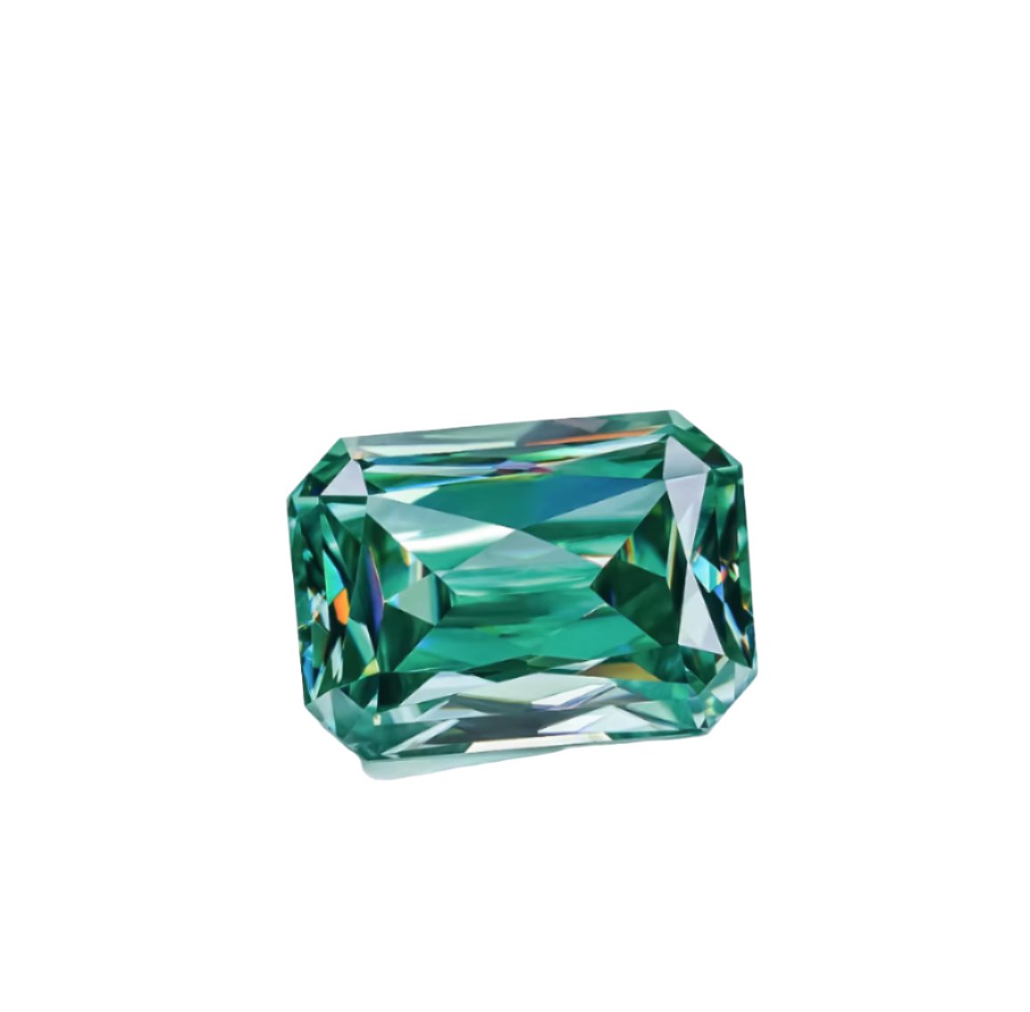 Unique Criss Cut Green Moissanite Stones - Boutique CZ