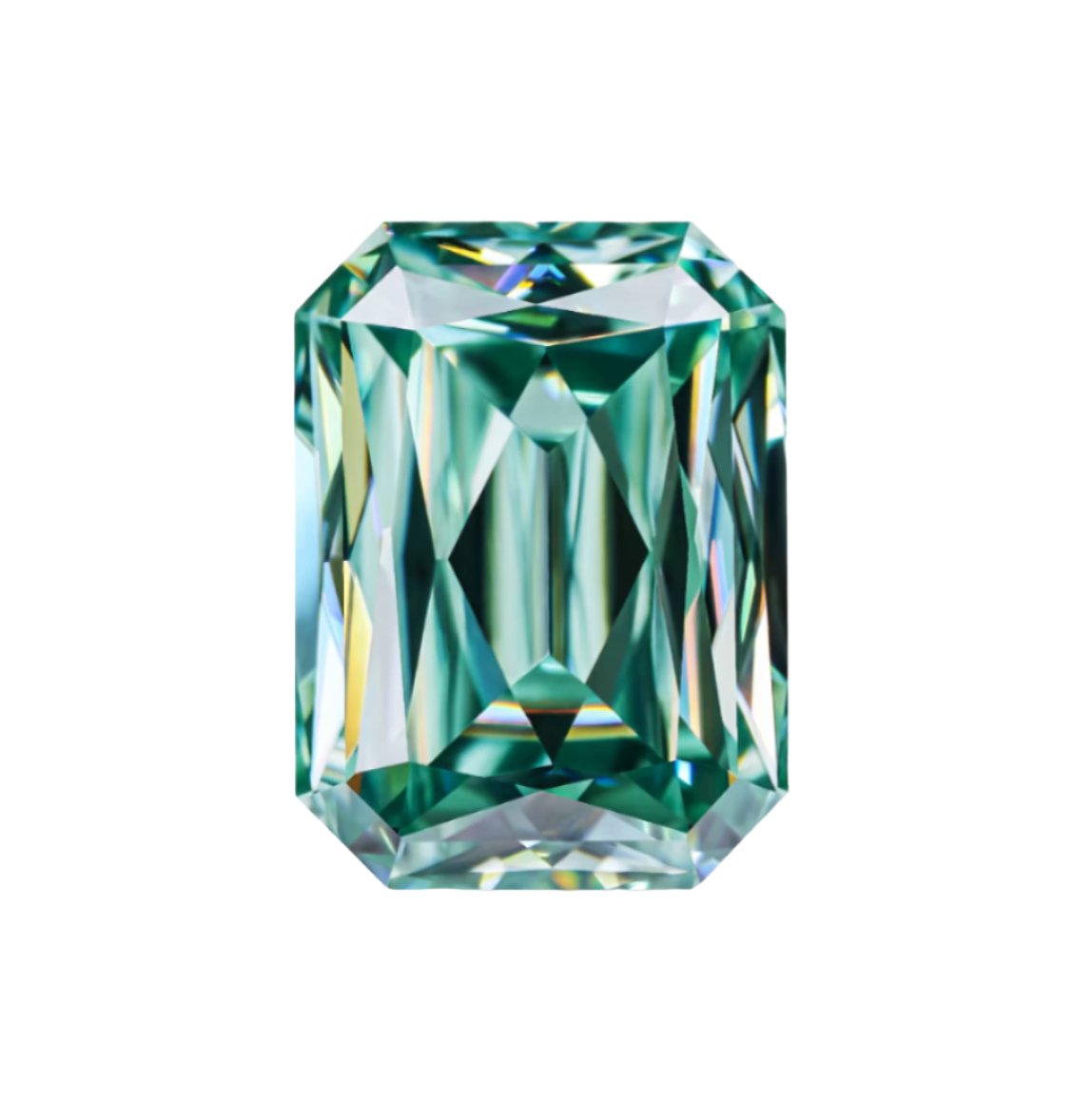 Unique Criss Cut Green Moissanite Stones - Boutique CZ