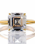 2 Carat Asscher Cut Solitaire Cubic Zirconia Engagement Ring In Sterling Silver - Boutique Pavè