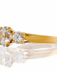 2 Carat Cubic Zirconia Three Stone Engagement Ring In Sterling Silver - Boutique Pavè