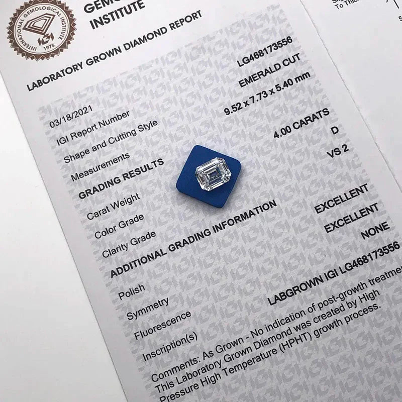 Certified Loose Lab Grown Diamonds-Emerald Cut - Boutique Pavè