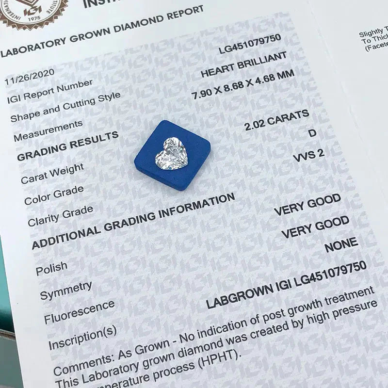 Certified Loose Lab Grown Diamonds-Heart Cut - Boutique Pavè